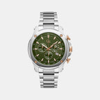 Brave Men Quartz Green Dial Chronograph Stainless Steel Watch Z13003G9MF