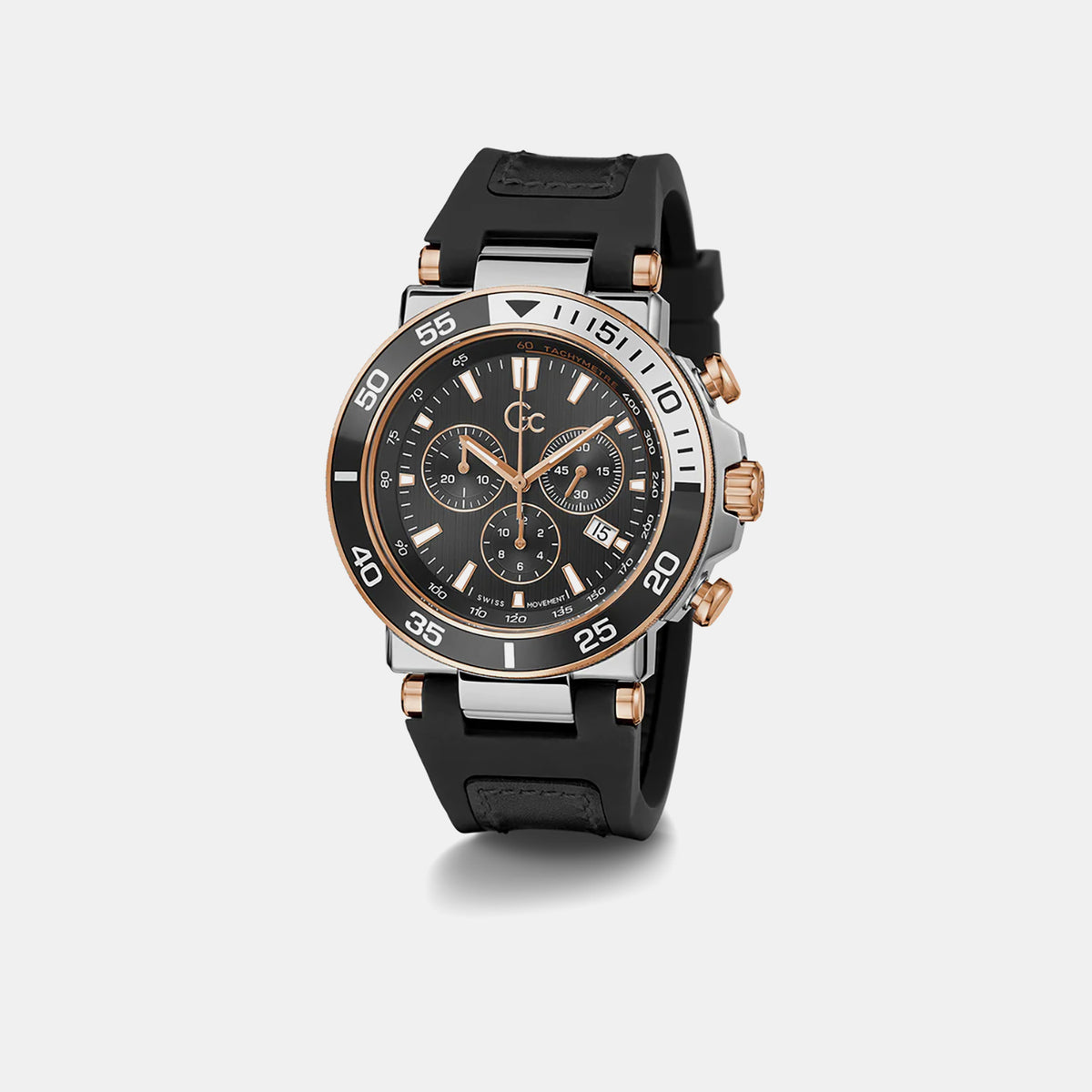 One Sport Men Quartz Black Dial Chronograph Leather Watch Z14005G2Mf