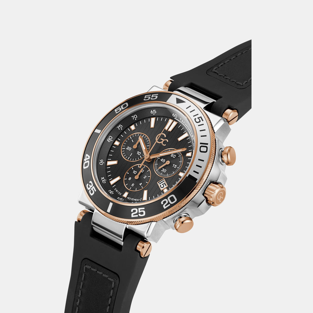 One Sport Men Quartz Black Dial Chronograph Silicone Watch Z14005G2MF