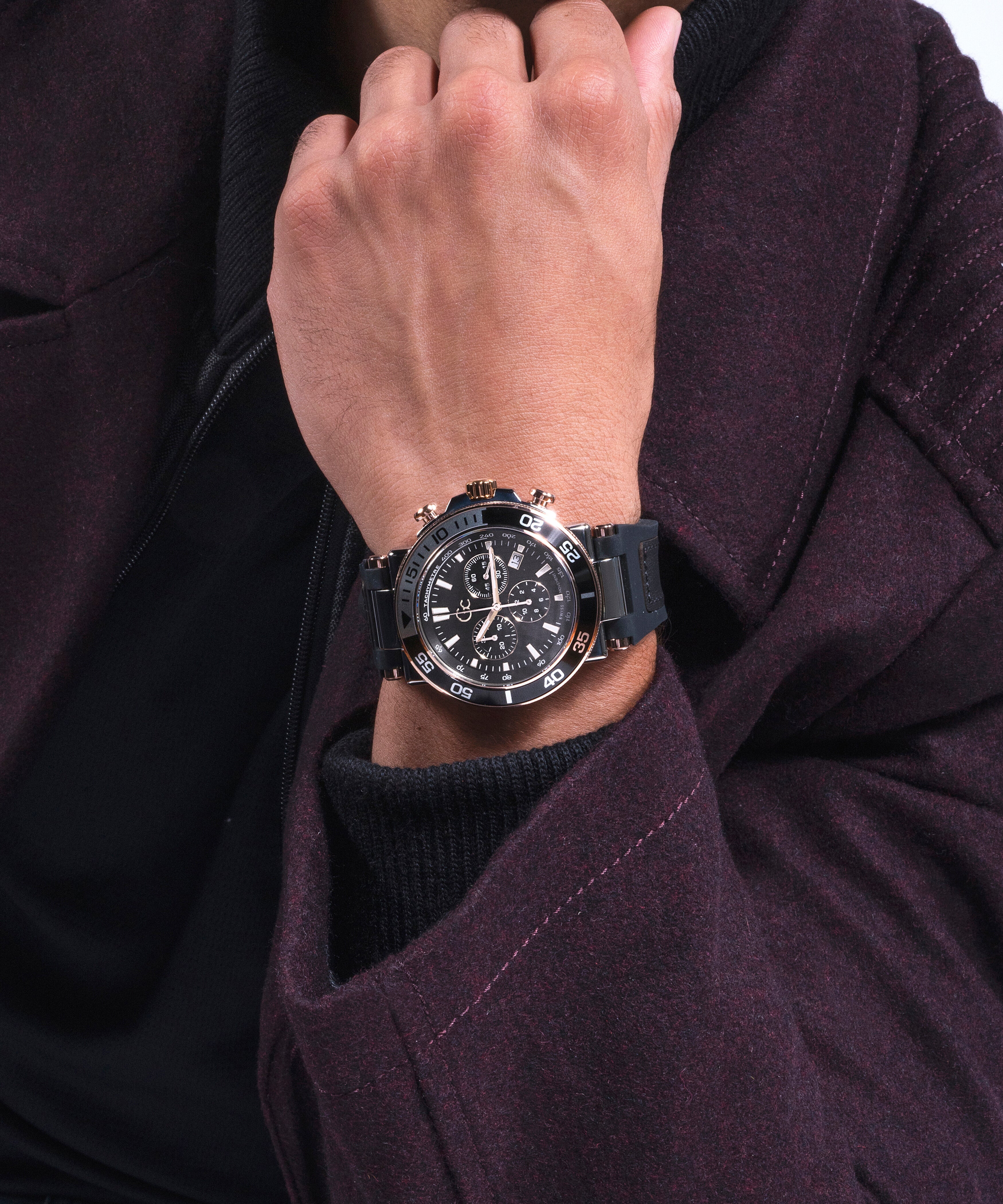 GC 44 mm Black Quartz watch