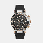 GC Round Black Chronograph watch