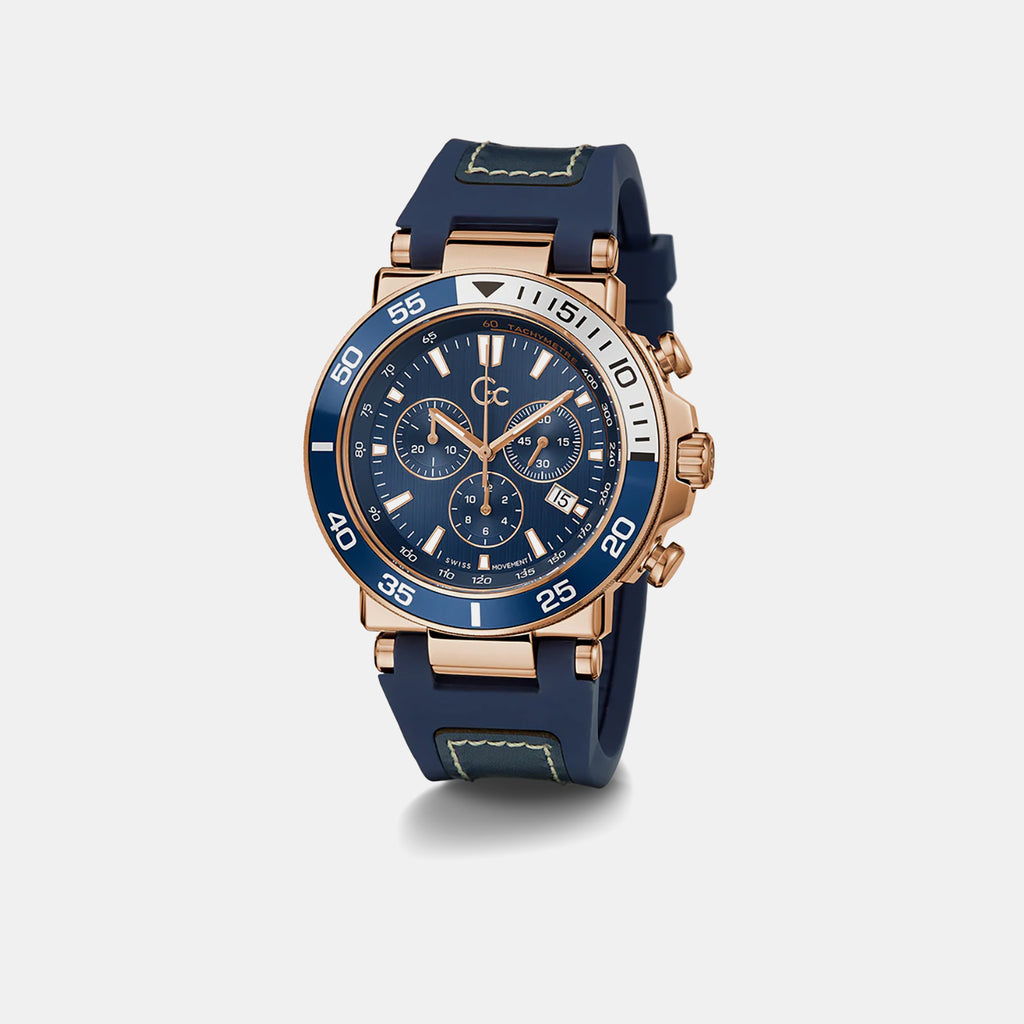One Sport Chrono Men Quartz Blue Dial Chronograph Silicone Watch Z14008G7MF