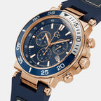 One Sport Chrono Men Quartz Blue Dial Chronograph Silicone Watch Z14008G7MF
