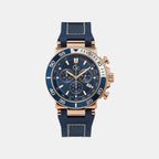 One Sport Chrono Men Quartz Blue Dial Chronograph Silicone Watch Z14008G7MF