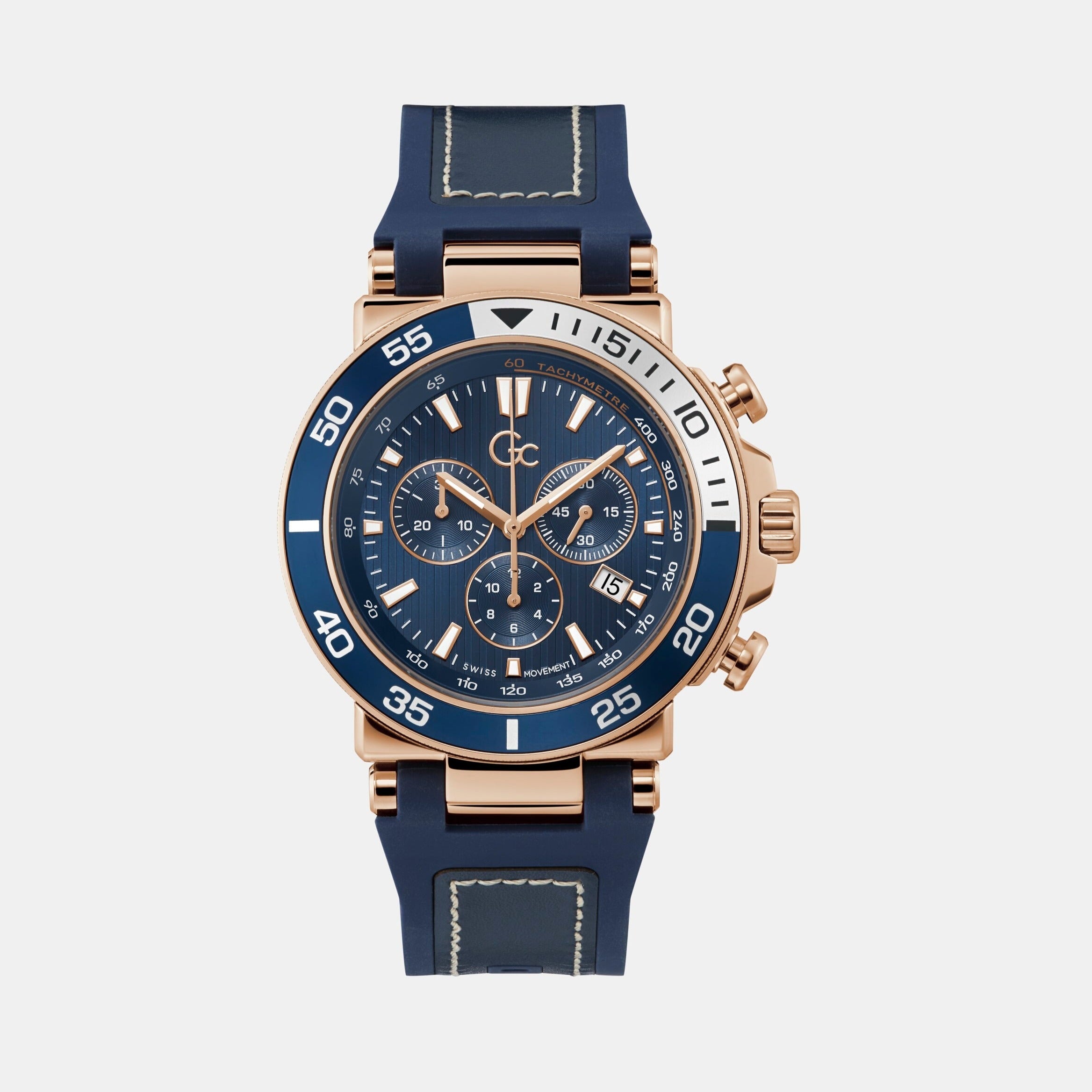 GC Round Blue Chronograph watch