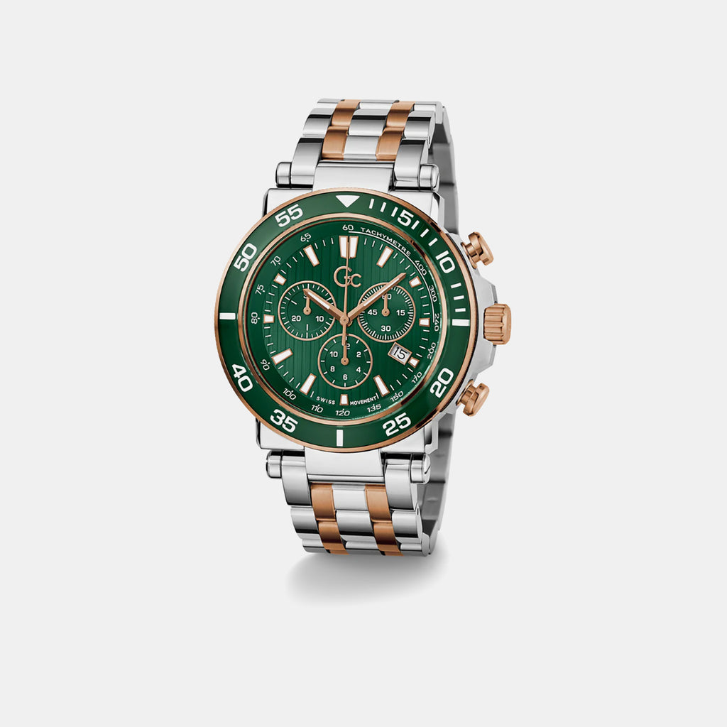 One Sport Chrono Men Quartz Green Dial Chronograph Stainless Steel Watch Z14009G9MF