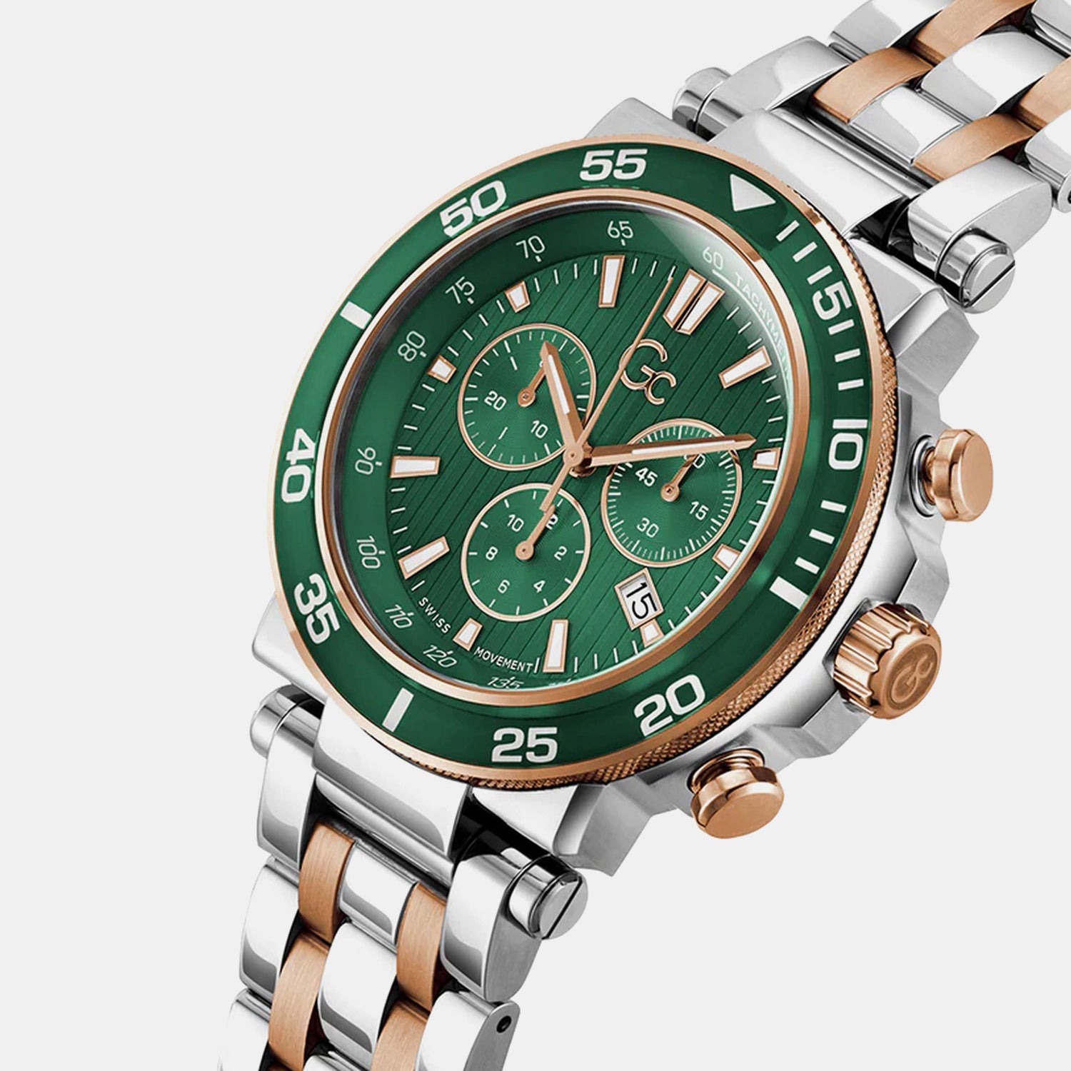 One Sport Chrono Men Quartz Green Dial Chronograph Stainless Steel Watch Z14009G9MF