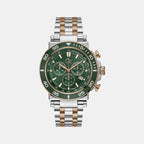 One Sport Chrono Men Quartz Green Dial Chronograph Stainless Steel Watch Z14009G9MF