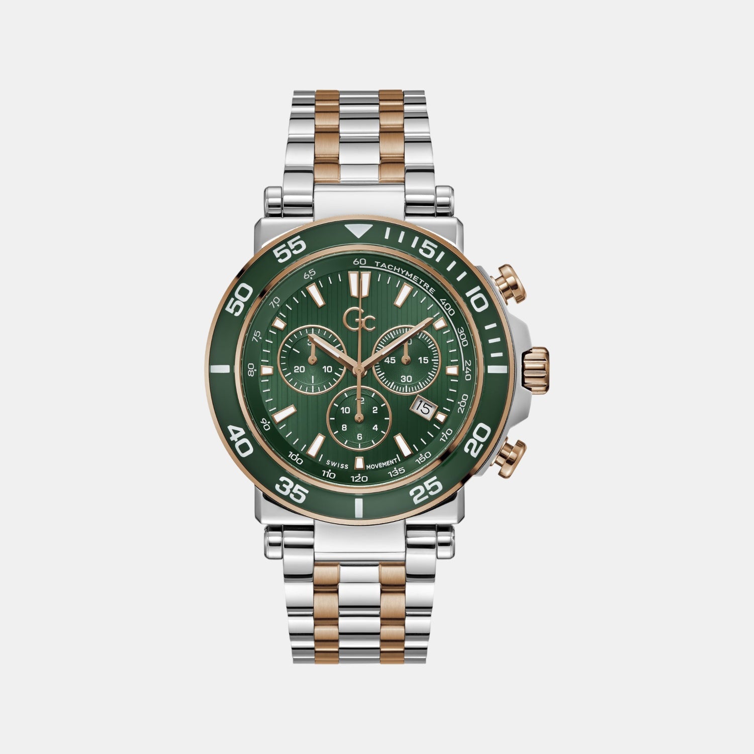 One Sport Chrono Men Quartz Green Dial Chronograph Stainless Steel Watch Z14009G9MF