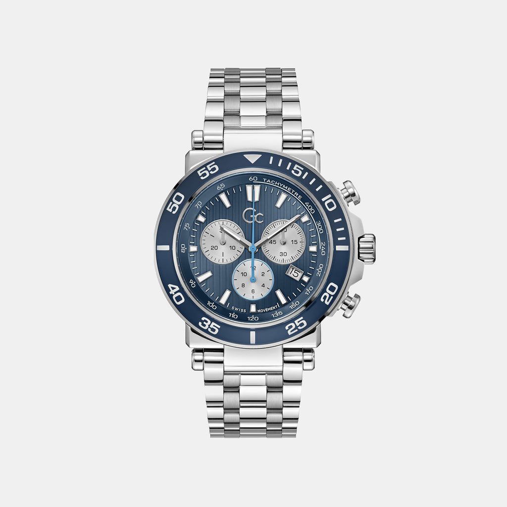One Sport Men Quartz Blue Dial Chronograph Stainless Steel Watch Z14011G7Mf