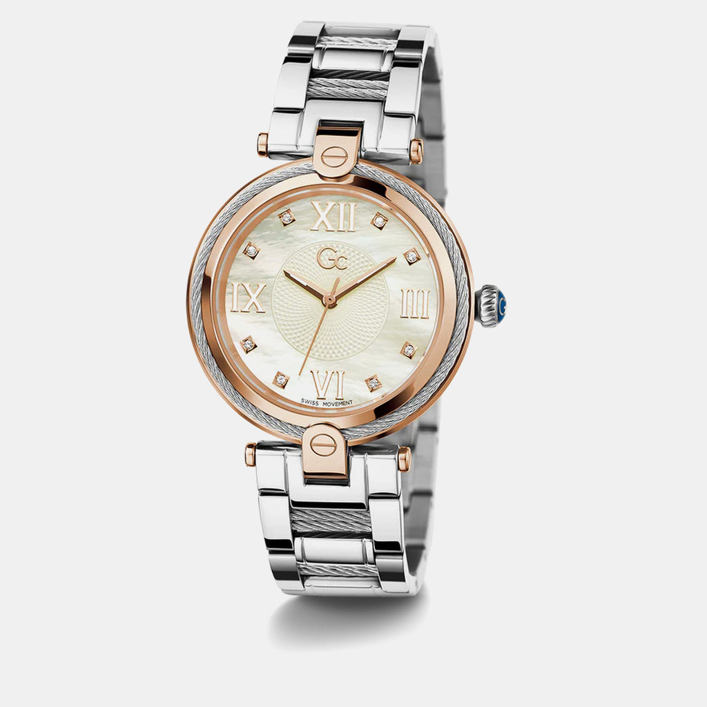 Fusion Cable Women Quartz White Dial Analog Stainless Steel Watch Z15002L1MF