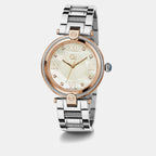 Fusion Cable Women Quartz White Dial Analog Stainless Steel Watch Z15002L1MF