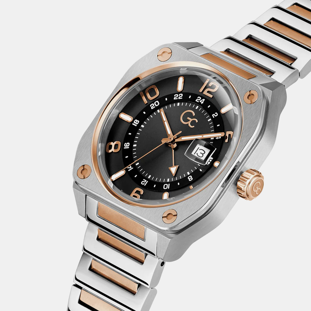 Airborne Men Quartz Black Dial Analog Stainless Steel Watch Z16002G2Mf