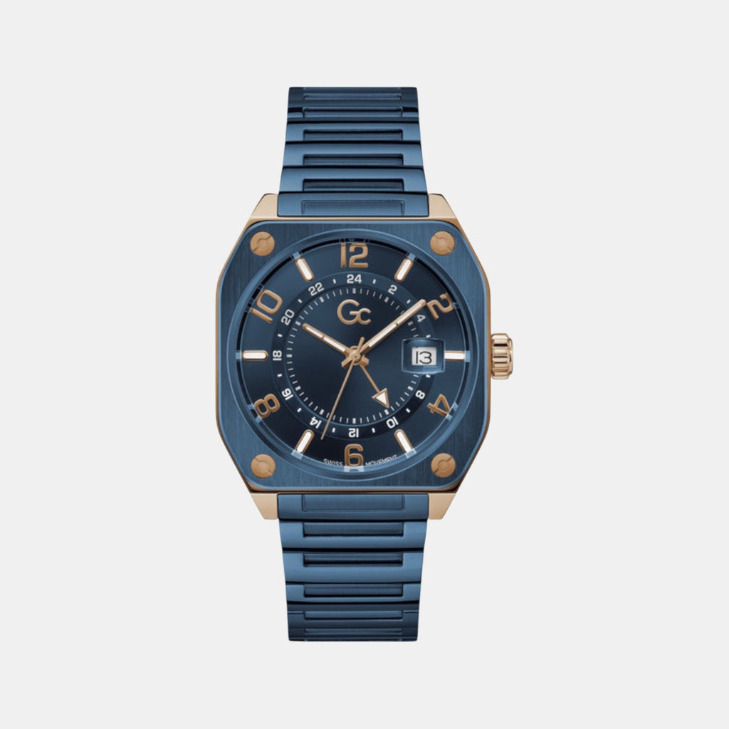 Airborne Men Quartz Blue Dial Analog Stainless Steel Watch Z16008G7MF