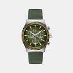 Clubhouse Chrono Men Quartz Green Dial Chronograph Leather Watch Z17004G9MF