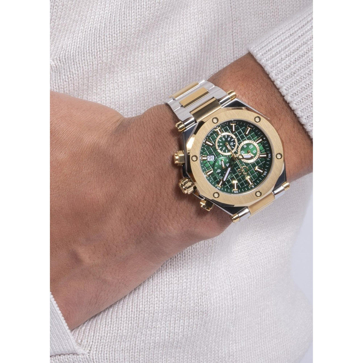 Legacy Men Quartz Green Dial Chronograph Stainless Steel Watch Z18003G9Mf