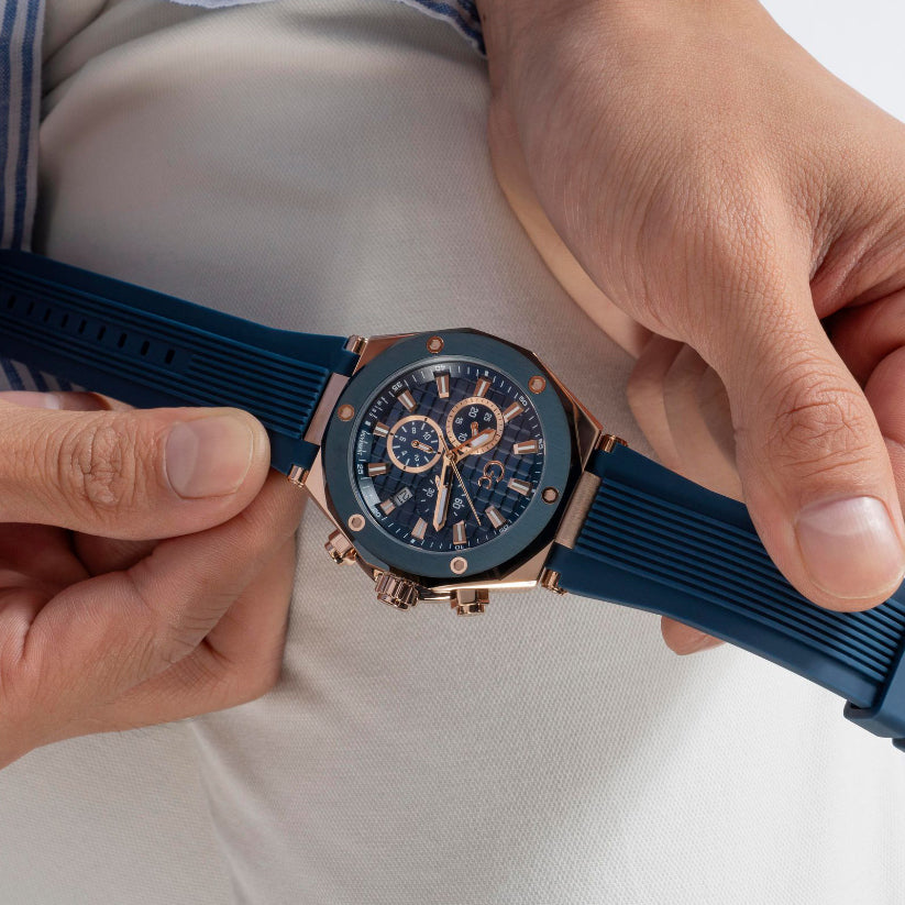 Legacy Men Quartz Blue Dial Chronograph Silicone Watch Z18006G7Mf