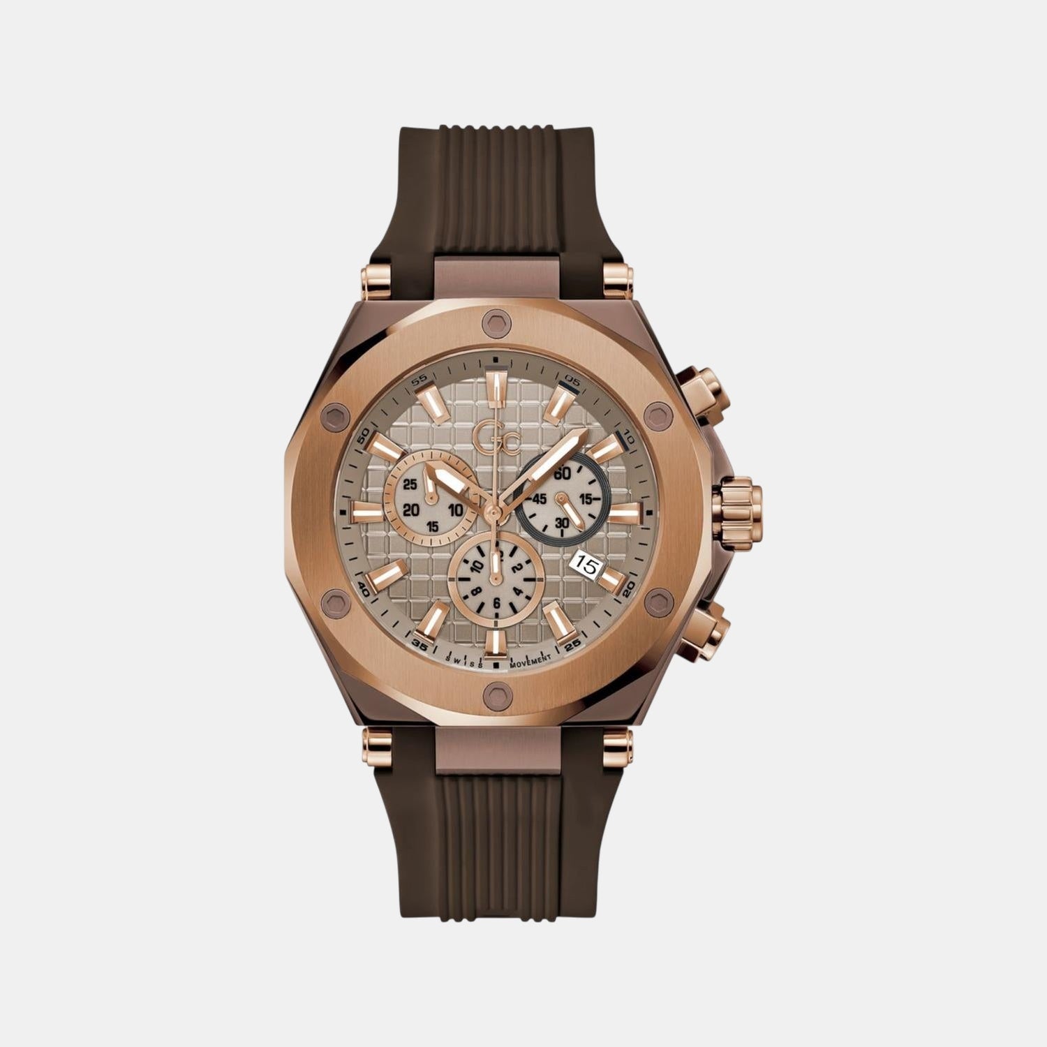 Legacy Men Quartz Beige Dial Chronograph Silicone Watch Z18007G1