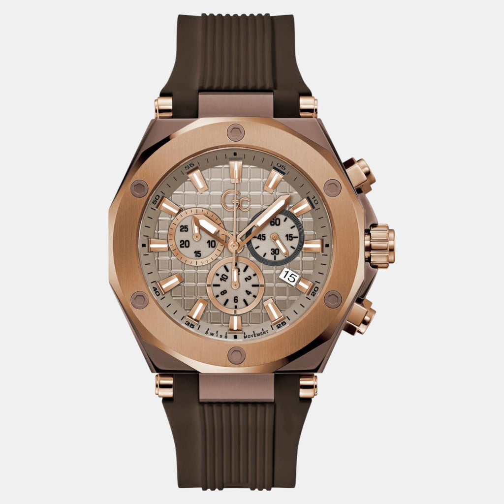 Legacy Men Quartz Beige Dial Chronograph Silicone Watch Z18007G1