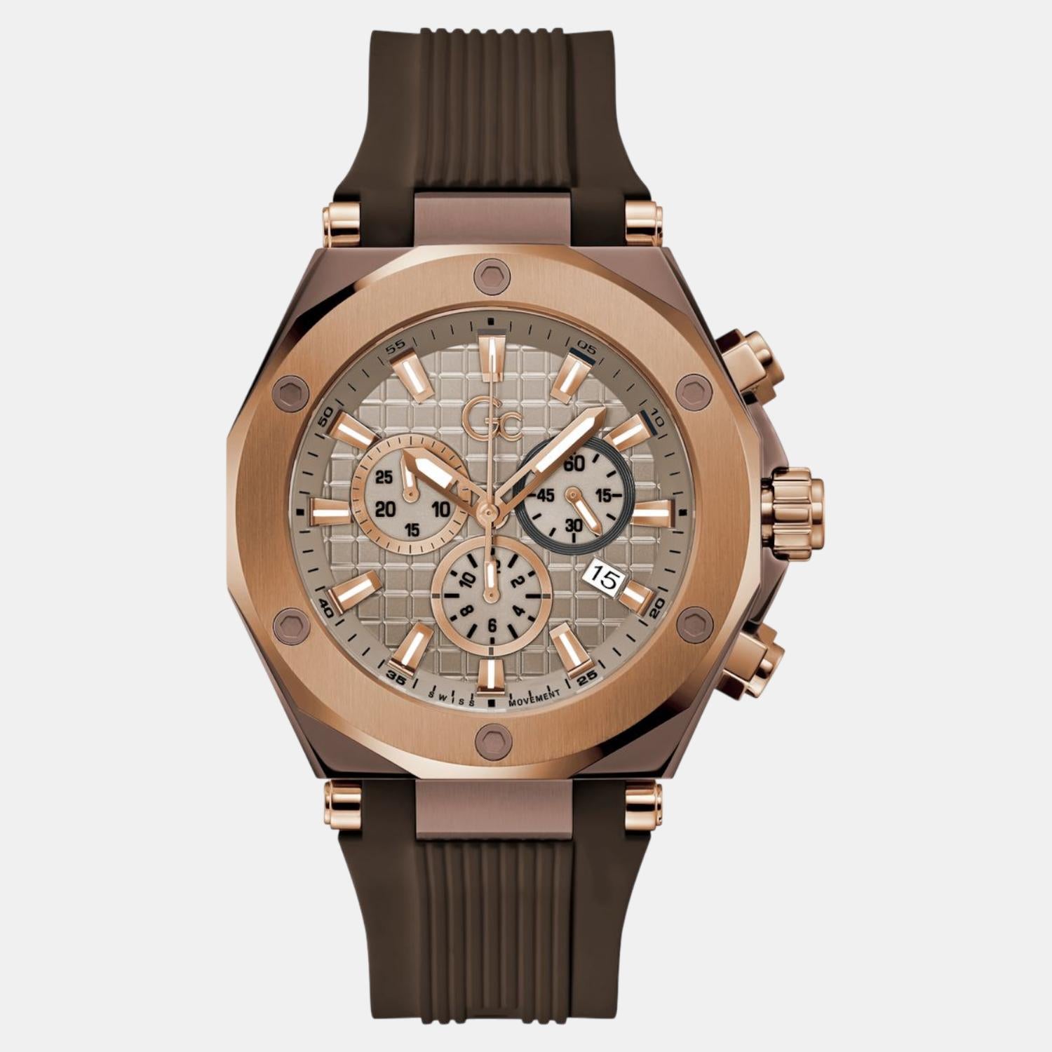 Legacy Men Quartz Beige Dial Chronograph Silicone Watch Z18007G1