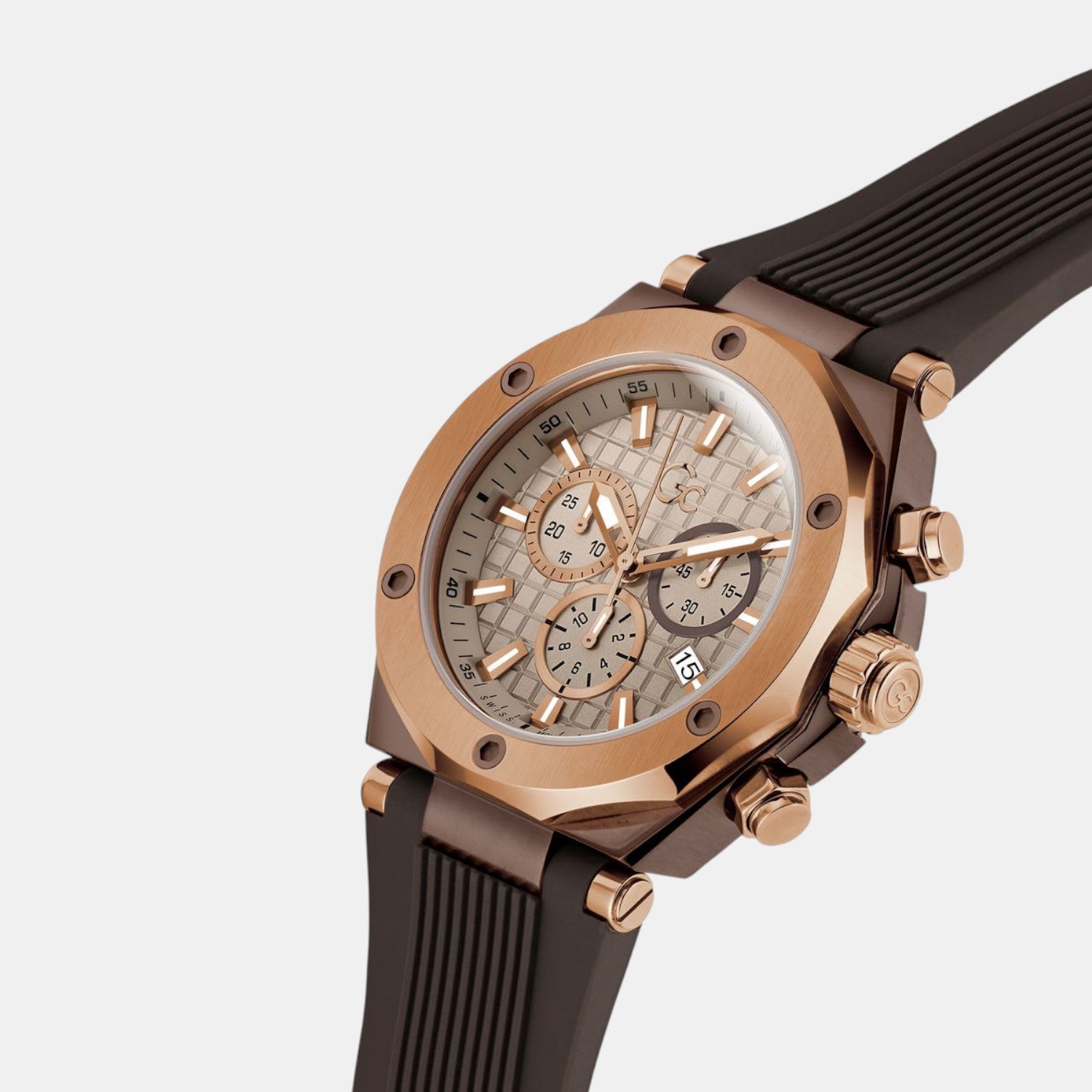 Legacy Men Quartz Beige Dial Chronograph Silicone Watch Z18007G1