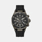 Sportchic Men Quartz Black Dial Chronograph Silicone Watch Z18009G2