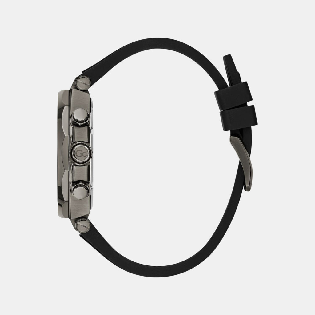 Sportchic Men Quartz Black Dial Chronograph Silicone Watch Z18009G2