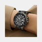 Sportchic Men Quartz Black Dial Chronograph Silicone Watch Z18009G2