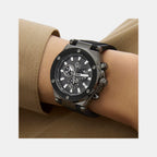 Sportchic Men Quartz Black Dial Chronograph Silicone Watch Z18009G2
