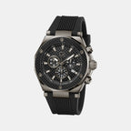 Sportchic Men Quartz Black Dial Chronograph Silicone Watch Z18009G2