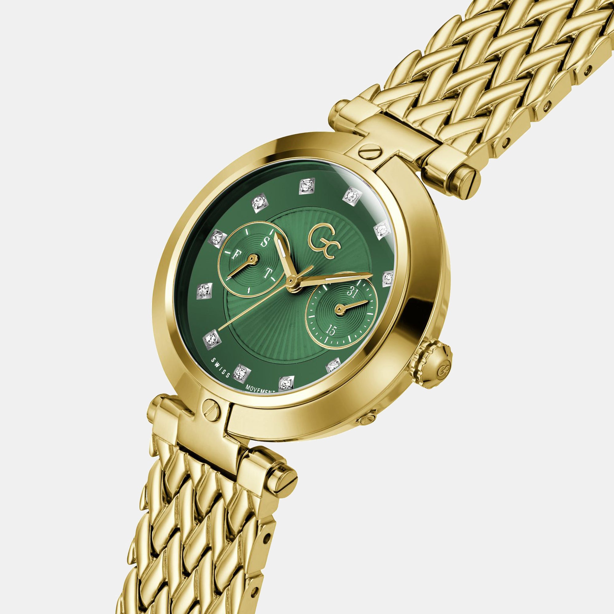 GC Women Round Green watch