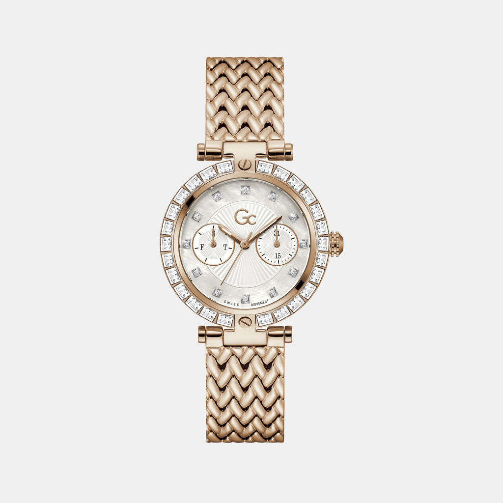 GC Round White Multi-Function watch