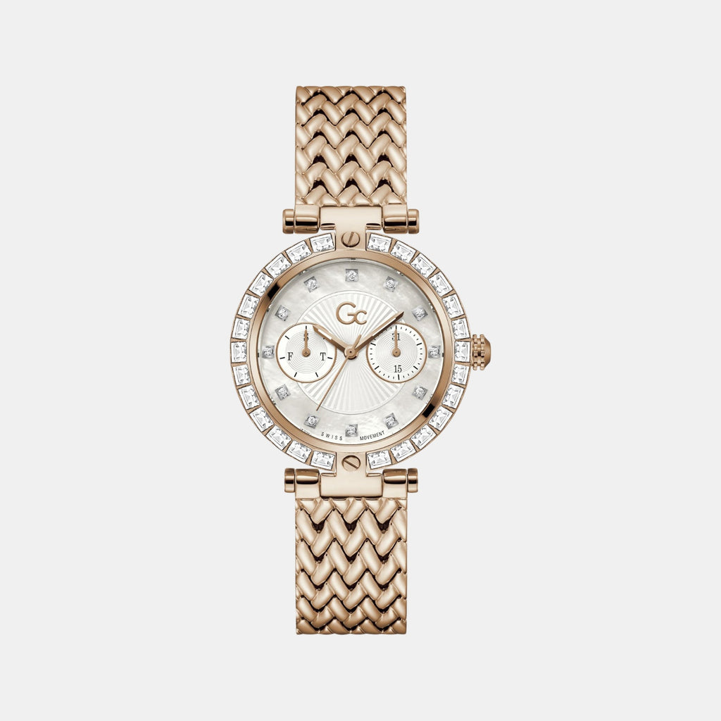 Vogue Large Women Quartz White Dial Multi-Function Stainless Steel Watch Z21009L1MF