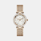 Vogue Large Women Quartz White Dial Multi-Function Stainless Steel Watch Z21009L1MF