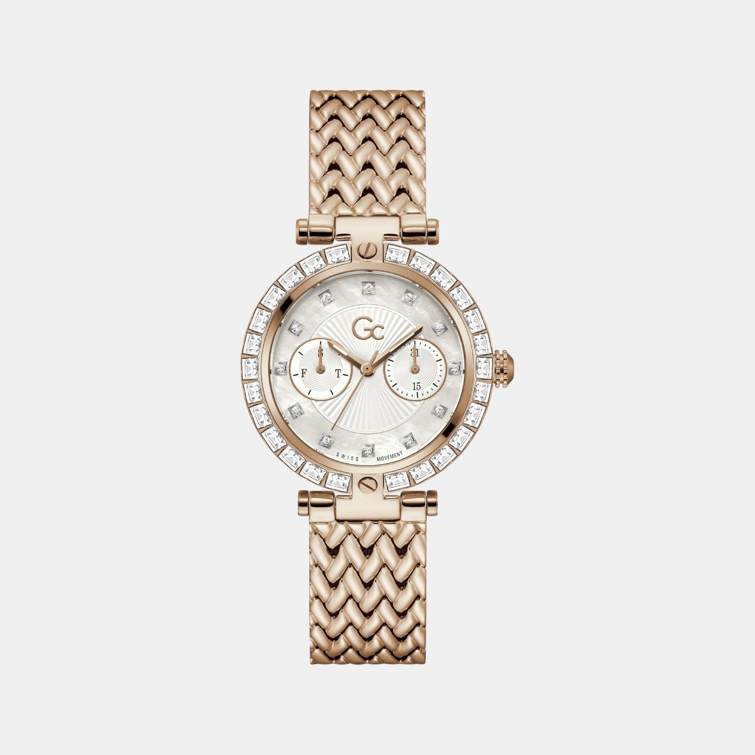 Vogue Large Women Quartz White Dial Multi-Function Stainless Steel Watch Z21009L1MF