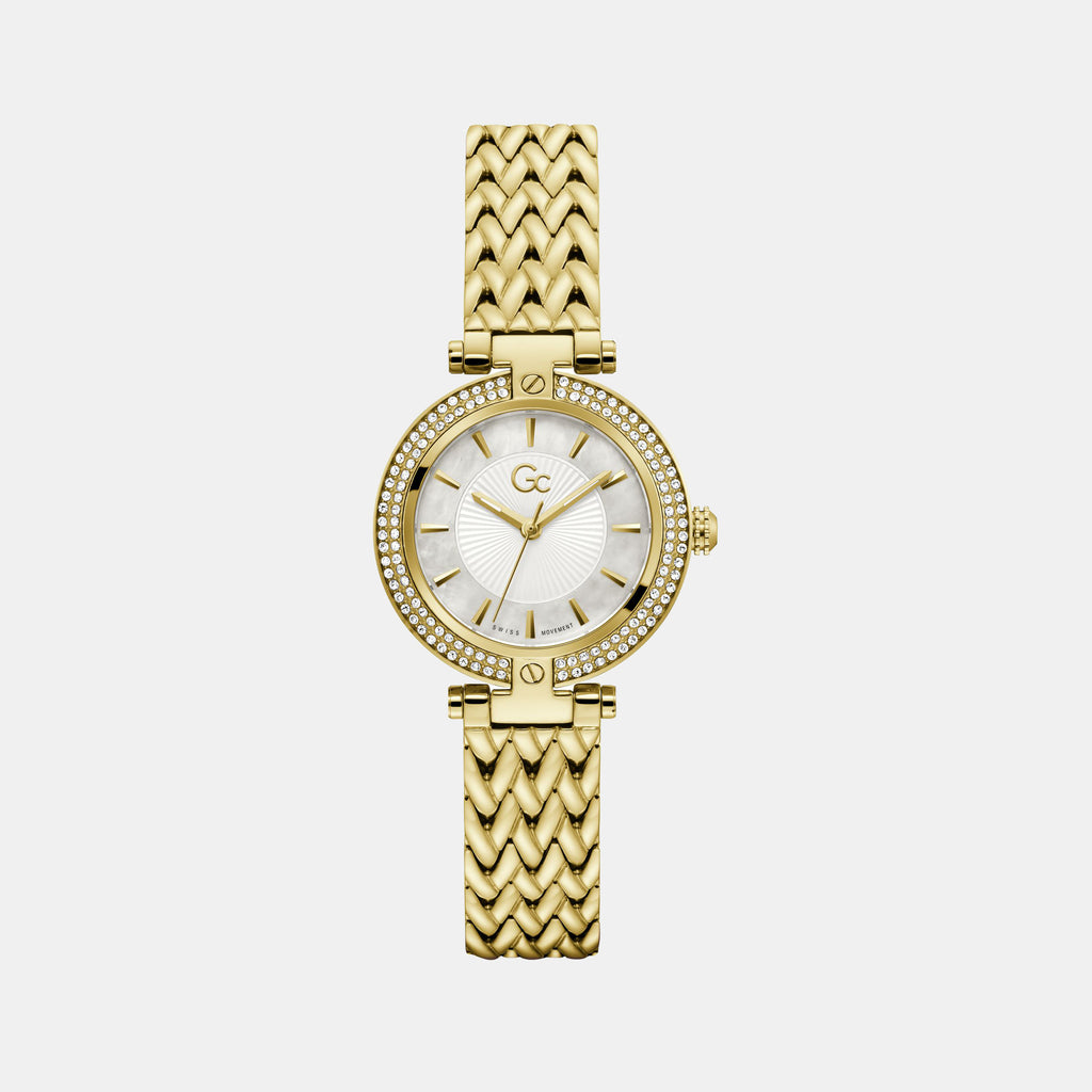 GC Round White Analog watch