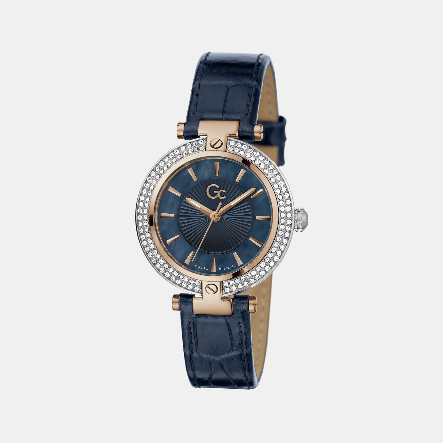 Female Blue Analog Genuine Leather Watch Z22003L7MF