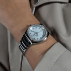 Coussin Sleek Women Quartz Blue Dial Analog Stainless Steel Watch Z25003L7MF