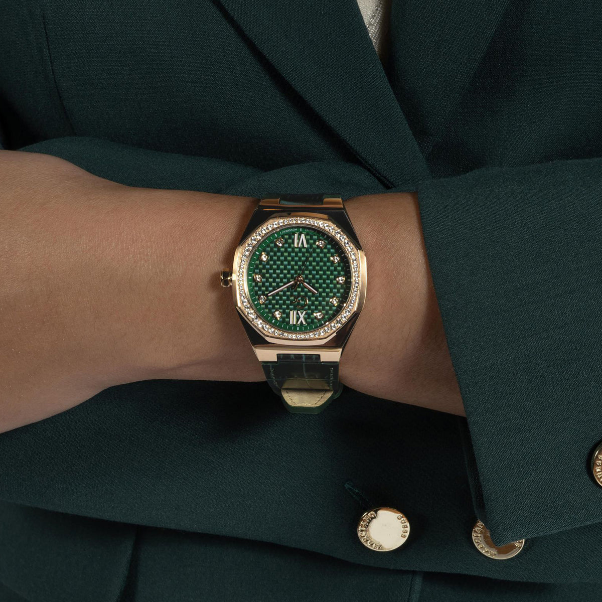 GC 34 mm Green Quartz watch