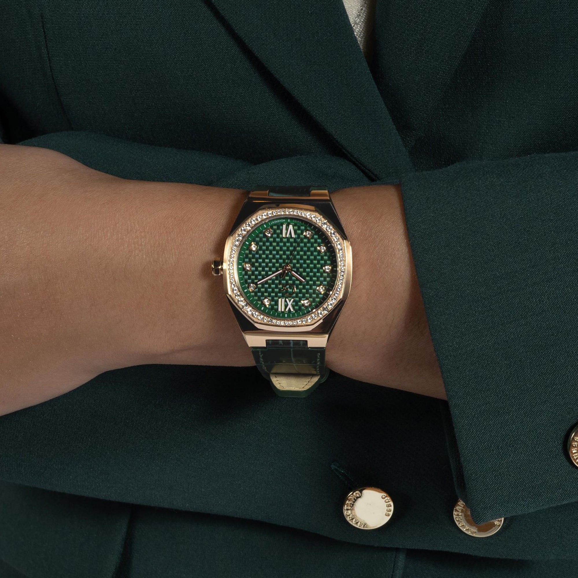 GC 34 mm Green Quartz watch