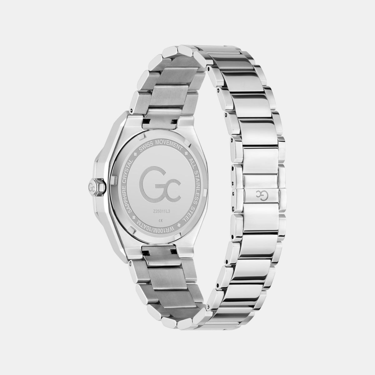 Gsp Coussin Women Quartz Purple Dial Analog Stainless Steel Watch Z25011L3