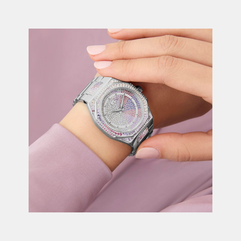 Specials Women Quartz Purple Dial Analog Stainless Steel Watch Z25011L3