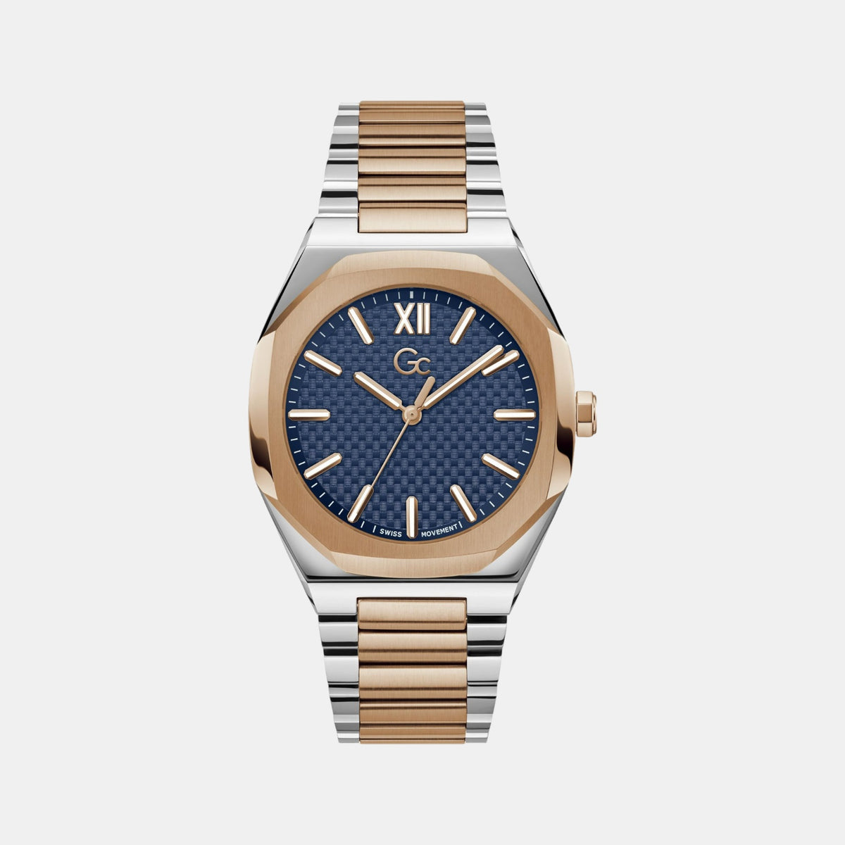 Coussin Men Quartz Blue Dial Analog Stainless Steel Watch Z26001G7MF