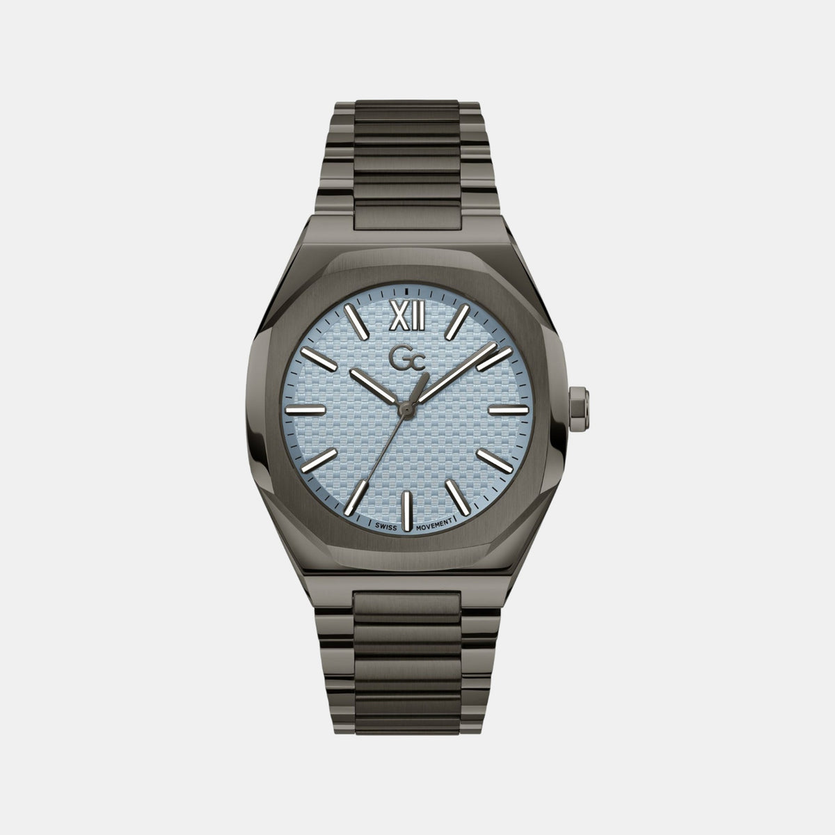 Coussin Men Quartz Blue Dial Analog Stainless Steel Watch Z26003G7MF