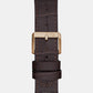 Male Brown Analog Genuine Leather Watch Z26005G4MF