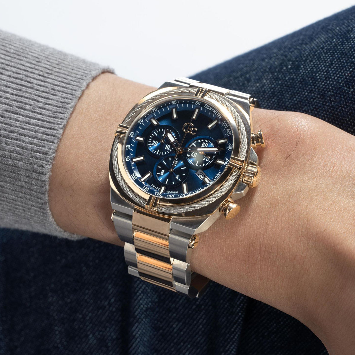 GC 43 mm Two Tone Quartz watch