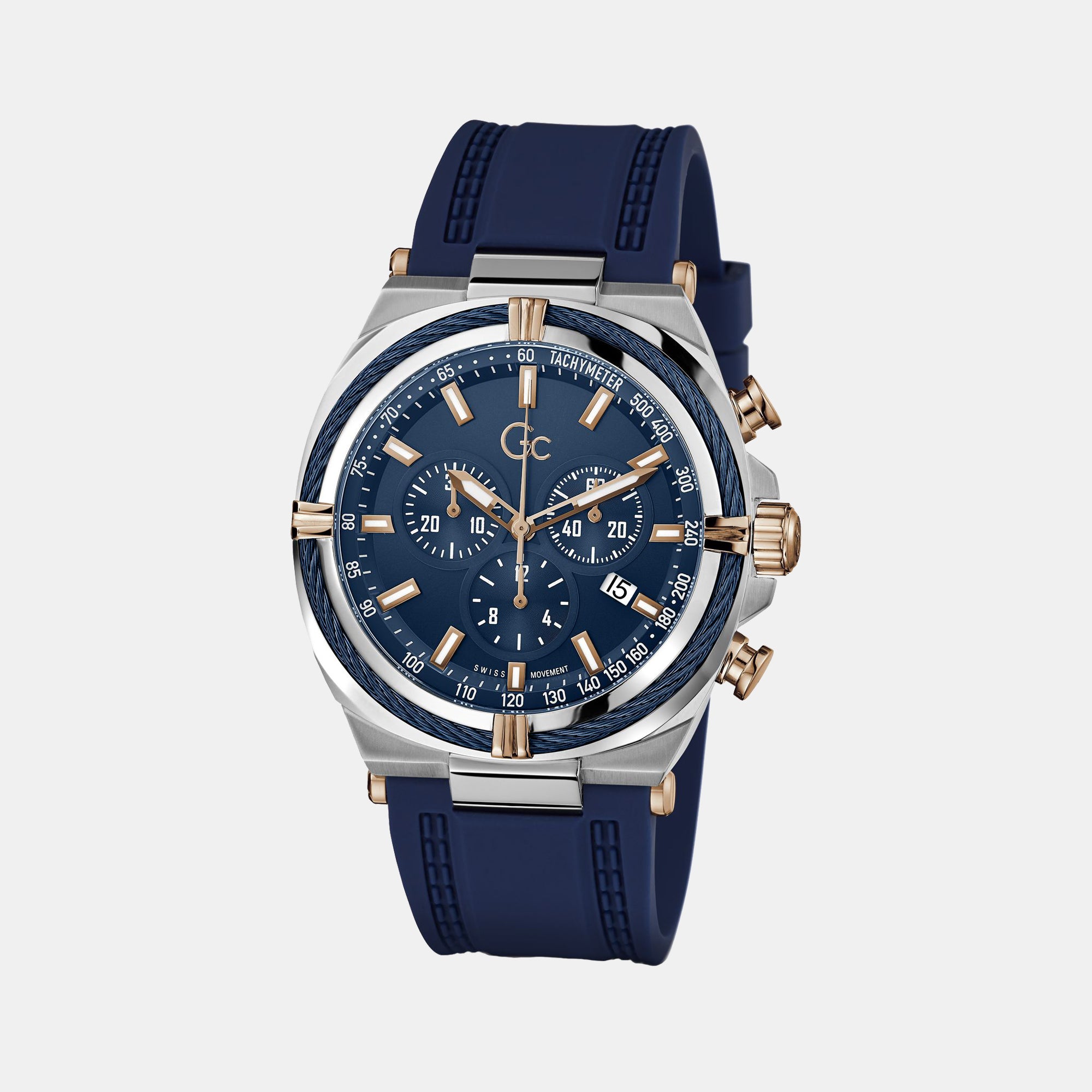 GC Men's Chronograph Round Dial Quartz Blue Watch Z32003G7MF 