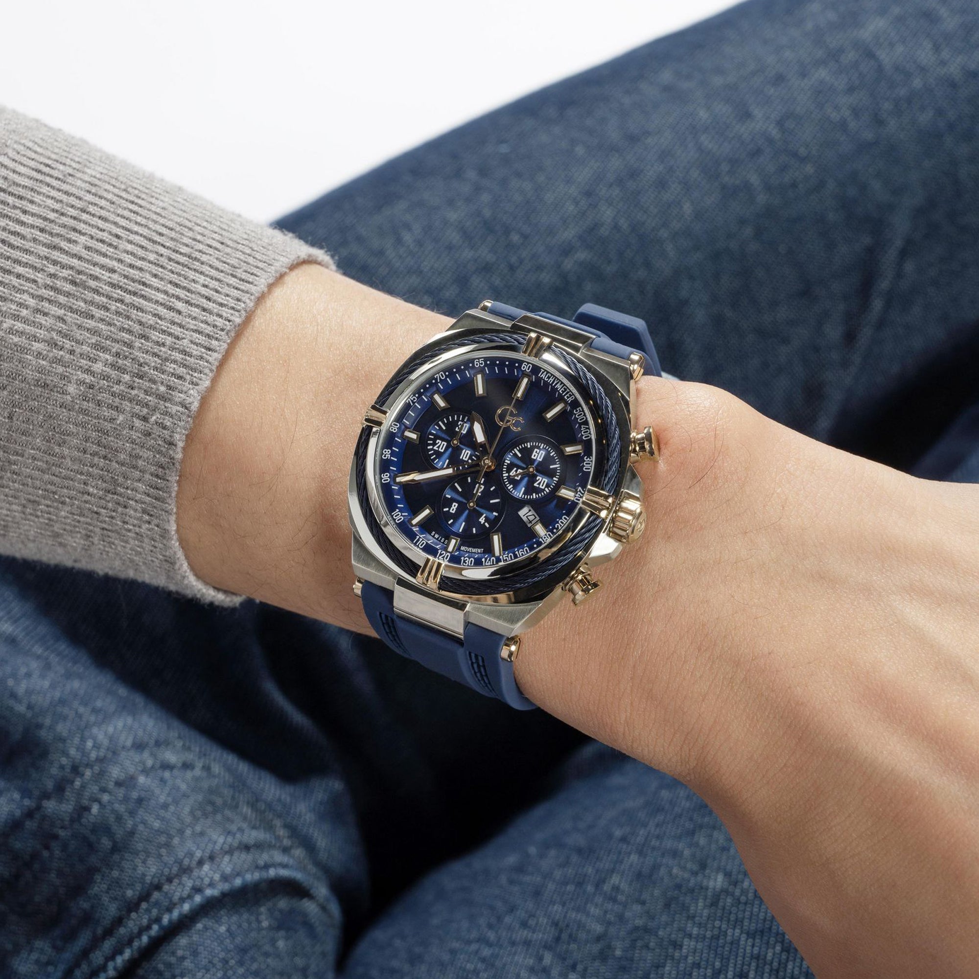 GC 43 mm Blue Quartz watch