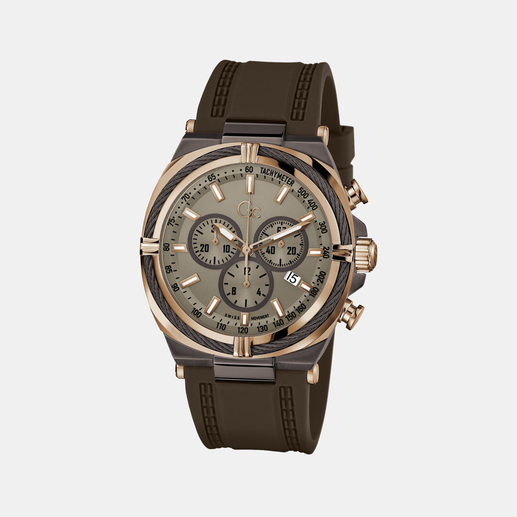GC Men Round Brown watch