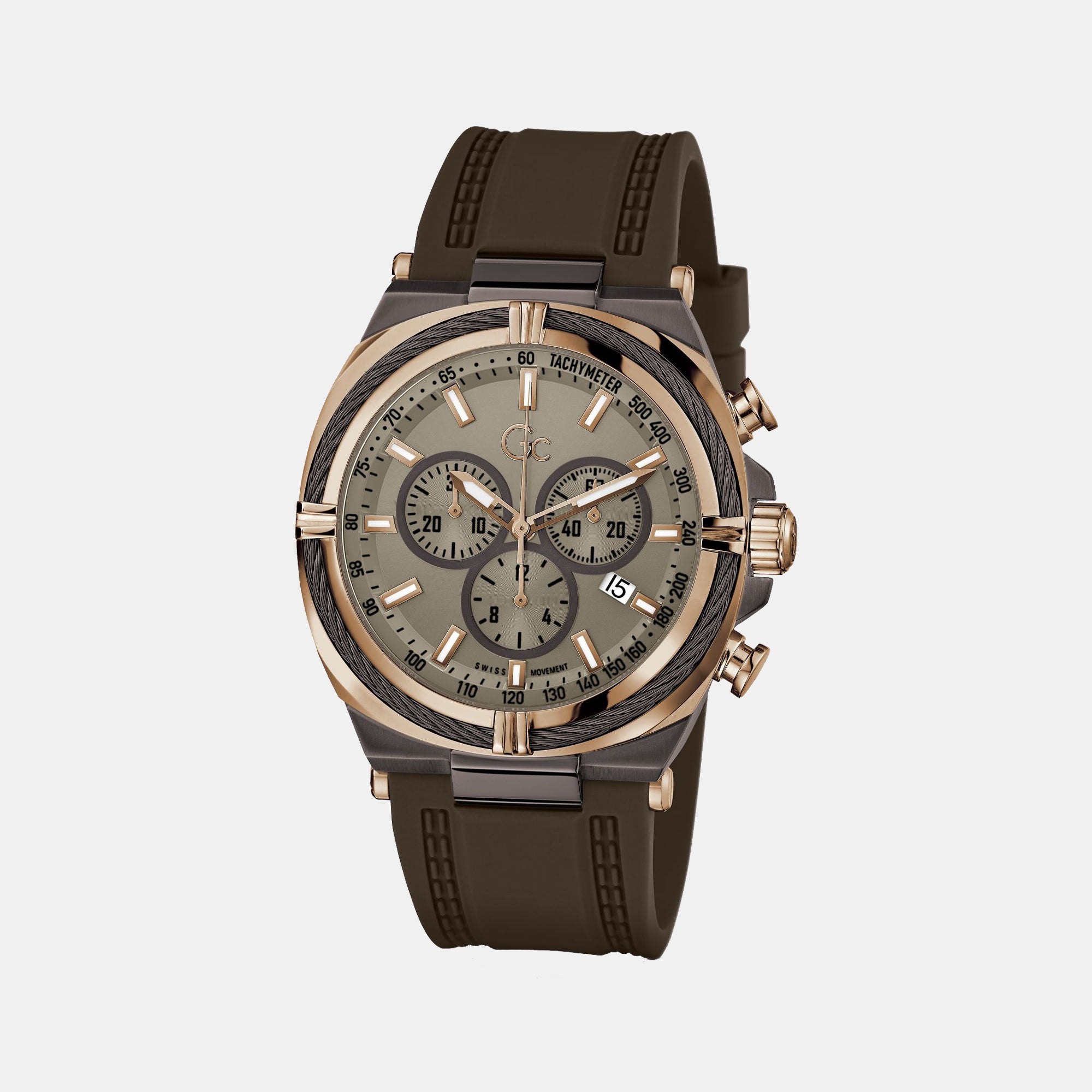 GC Men Round Brown watch